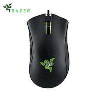 Игровая мышка Razer Deathadder Black проводная 6400dpi с 5 независимыми кнопками для ПК и ноутбука (Чёрная)