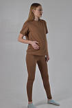 Базова футболка для вагітних і годуючих з блискавкою 42 Maya Mumlove Коричневий, фото 2
