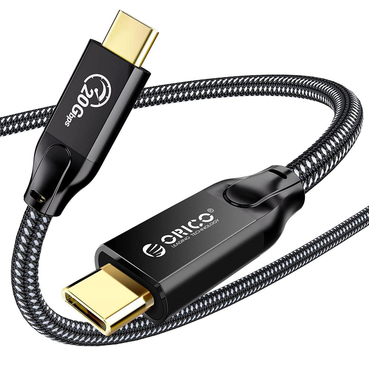 Кабель зарядний Orico USB Type-C 3.2 Gen2*2 100 Вт 5 А/20 В 20 Гбіт/с 4K@60 Гц PD QC 4.0 1 м Black (CM32-10-BK)