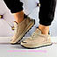 Жіночі кросівки на шнурівці замша+шкіра, капучино К 1445, фото 2