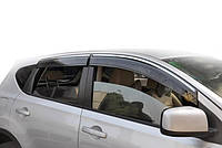 Nissan Qashqai J10 2007-2013 Вітровики на вікна з хром молдингом (Крім Qashqai +2)