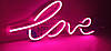 Неонова вивіска Led LOVE Рожева 500х193 мм світлодіодна з блоком живлення, фото 4