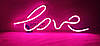 Неонова вивіска Led LOVE Рожева 500х193 мм світлодіодна з блоком живлення, фото 5