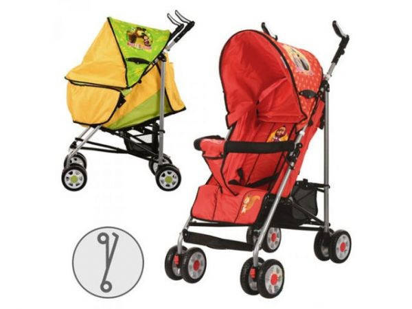 Детская коляска-трость BAMBI MM 0065-2R( Красный) Маша и Медведь, фото 1