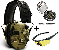 Набор Walkers Razor Electronic Muff & Glasses multicam + окуляри захисні тактичні захисні для ЗСУ мультикам ID 707