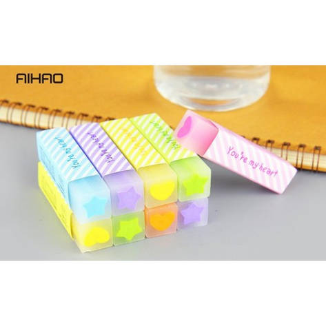Ластик 12076 AIHAO Jelly (6.5*1.5*1.5см) уп36, фото 1