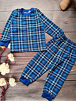 Пижама хлопок для мальчика синего цвета 110-116