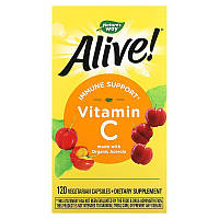 Витамин С из органической ацеролы Nature's Way "Alive! Fruit Source Vitamin C" 500 мг (120 капсул)