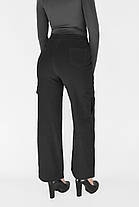 Жіночі бавовняні джинси Штани карго парашут літні з кишенями Чорний, фото 5