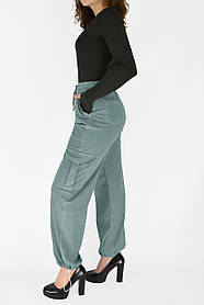 Жіночі бавовняні джинси Штани карго парашут літні з кишенями Зелений