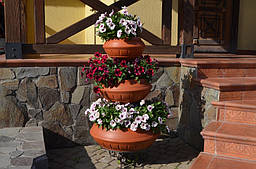 Вазон-піраміда для квітів трирівнева GrunWelt 750