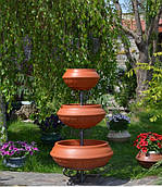 Вазон-піраміда для квітів трирівнева GrunWelt 600