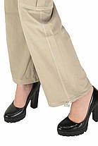 Джинси літні жіночі бавовняні Штани карго парашут літні Бежевий 2XL, фото 3