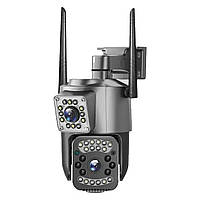 Уличная Wi-Fi камера V380 4G Камера видеонаблюдения с двойным объективом и слотом для сим-карты