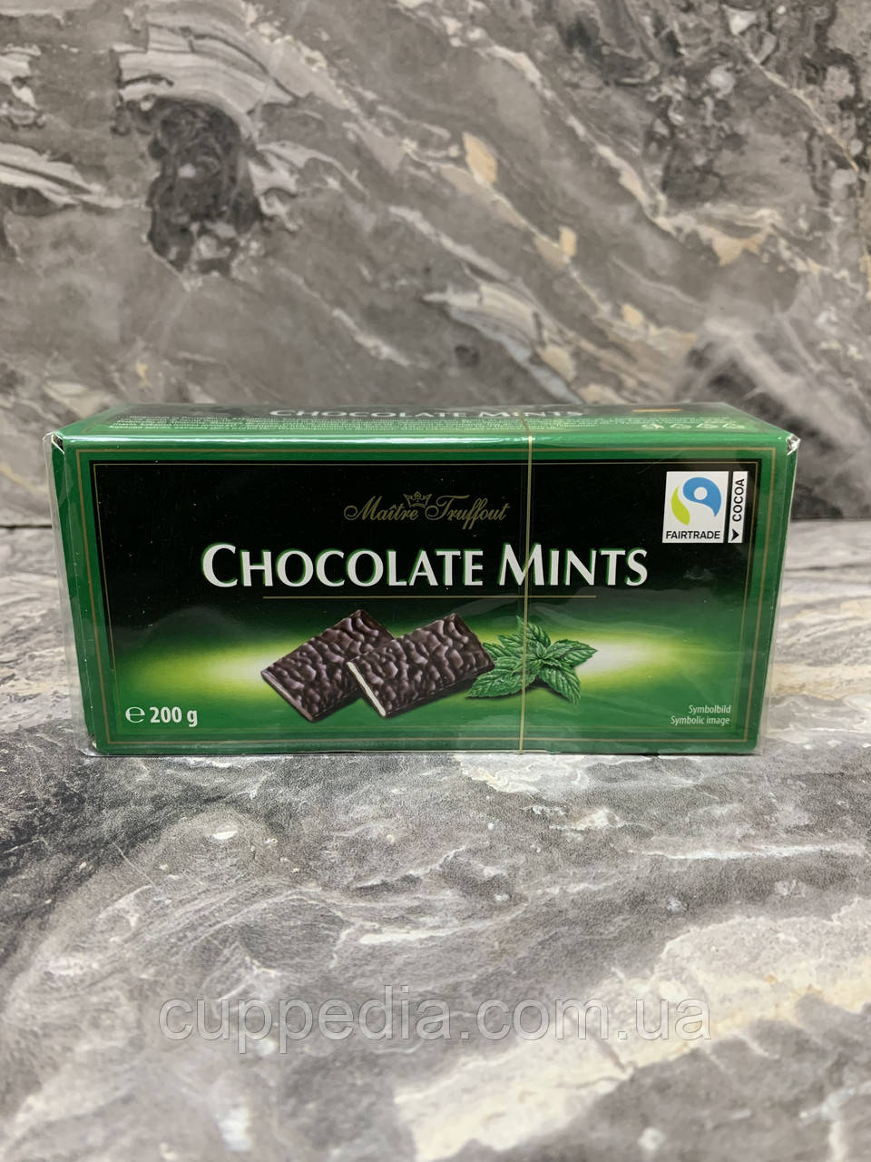 Темний шоколад Maitre Truffout Chocolaté mints 200 грм