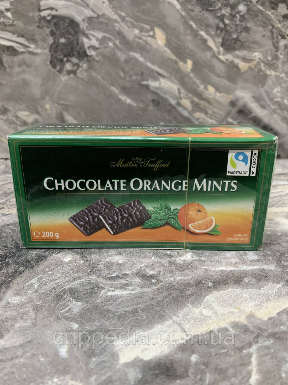 Шоколадні платівки Maitre Truffout Chocolaté orange mints 200 грм