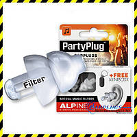 Безбарвні беруші Alpine PartyPlug. Бервуха для концертів і клубів + ПОДАРУНОК!