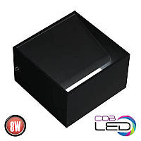 Світильник-бра настіний чорний 8W, нейтральний білий 4200К. Horoz Electric "TRUVA"