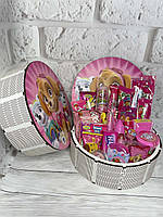 Розовый бокс "Щенячий патруль Скай" для принцессы, Сладкий подарок для девочки, Набор сладостей для девочки