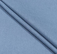 Льон сорочечный рубашечный серо-синий для одежды платьев блузок 55 % лен