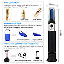 Рефрактометр RHW - 80ATC(REF501/511,HT511ATC), для спирту, горілки. Зі шкали для алкоголю (0-80%w/w), фото 6