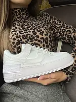 Женские кроссовки Nike Air Force 1 Shadow, Найк Еір Форс 1 шадов білі