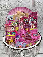 Яркий набор "Патруль Скай" для детского праздника, Сладкий подарок для девочки, Розовый бокс с сюрпризом