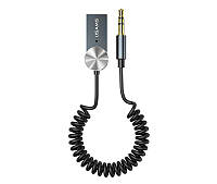 Bluetooth-адаптер Usams US-SJ464 Car Wireless Audio Receiver USB-A + AUX to Bluetooth 5.0 Tarnish (SJ464JSQ01)