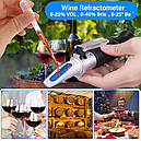Портативний рефрактометр RHBW — 25 ATC, Три шкали: (Baume 0-20%) (спирт 0-25%) (Brix 0-40%), фото 7