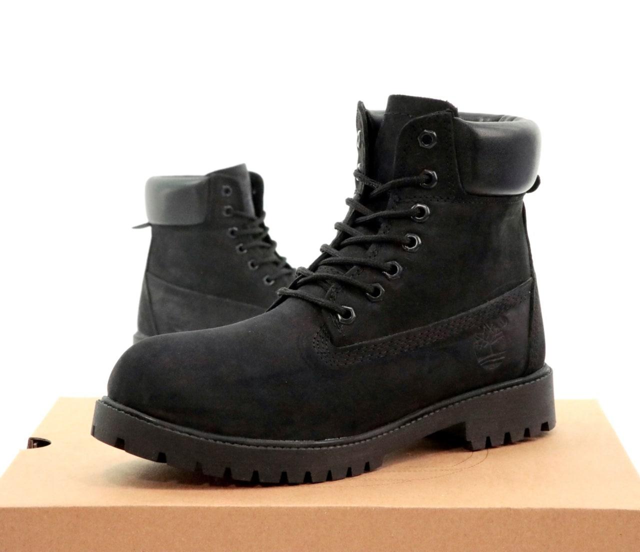 Чоловічі зимові черевики | Timberland Winter | чорні | черевики з хутром | Китай