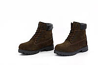 Чоловічі зимові черевики | Timberland Winter | коричневі | черевики з хутром | Китай