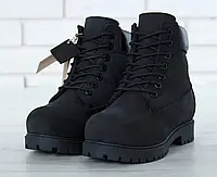 Жіночі зимові черевики Timberland Classic Boots, нубук, (з натуральним хутром), чорний, Туреччина