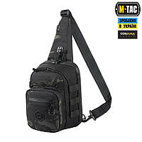 M-Tac сумка Cross Bag Elite Hex Multicam Black/Black, черная, тактическая, военная, для ЗСУ