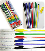 Набір масляних ручок кулькових «AIHAO» 6 кольорів / ручка кулькова масляна АЙХАО / 563-6