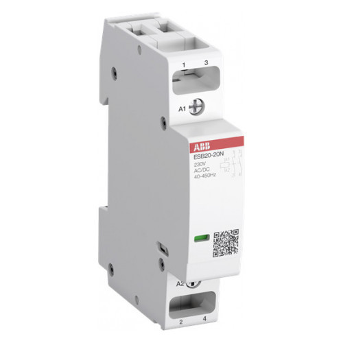 Модульний контактор ESB25-20N-06 2P 25A 2NO 230B AC/DC ABB 1SAE231111R0620
