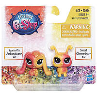 Игровой набор Littlest Pet Shop - Радужные петы Абрикотта и Сансет Мерцающая гусень