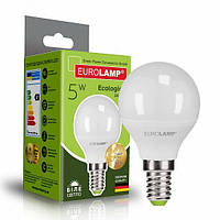 Світлодіодна лампа Eurolamp ЕСО серія "P" G45 5W E14 4000K LED-G45-05144(P)