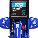 Домкрат гідравлічний підкатний 2т 128мм-300мм, кейс VITOL DP-20007K    Luxprice, фото 6