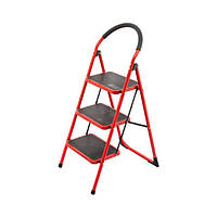 Драбина 3 сходинки 380*260 мм висота 1131 мм, до верхньої сходинки 729 мм INTERTOOL LT-0037