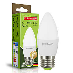 Світлодіодна лампа Eurolamp ЕСО серія "P" 6W E27 3000K LED-CL-06273(P)