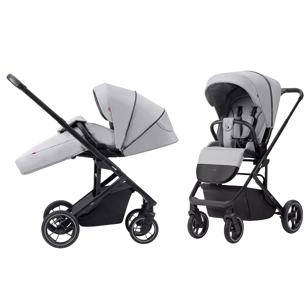 Коляска прогулянкова, візочок CARRELLO Alfa CRL-5508 Feather Grey, світло-сіра Карелло Альфа