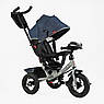 Дитячий триколісний велосипед — коляска Best Trike 3390 / 32-068 з батьківською ручкою Синій, фото 2