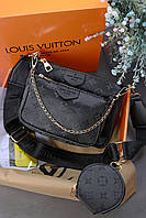 Сумка жіноча Louis Vuitton клатч- крос-боді потрійна Луї Вітон 3 в 1