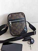 Чоловіча сумка месенджер Луї Віттон через плече коричневий Louis Vuitton
