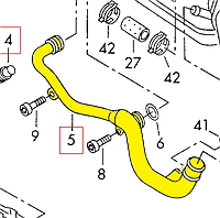 Водяной патрубок 059121071L Audi, VW из нержавеющей стали