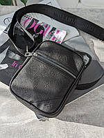 Чоловіча сумка месенджер Луї Віттон через плече чорний стьобаний Louis Vuitton