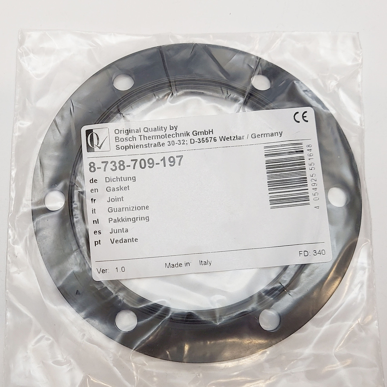 Оригінальна прокладка для бойлера Tesy, Bosch, Hi Therm (моделі із сухим теном) Італія, фото 1