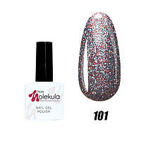 Гель-лак Nails Molekula 101 (красно-голубое мерцание), 11ml