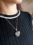 Кулон із срібла з лабрадоритом «Ельфійське серце», фото 4