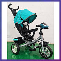 Детский трехколесный велосипед - коляска Best Trike 6588 / 61-299 с родительской ручкой Зеленый